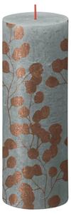 Bolsius Rustika blockljus Silhouette 4-pack 190x68 mm eukalyptusgrön