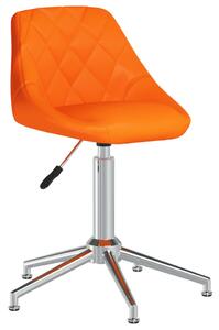 Snurrbar matstol orange konstläder
