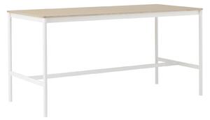 Muuto - Base High Table - 190 x 85 cm, Skiva - Ekfanér - Plywoodkant, Underrede - Vit, Höjd - 95 cm - Barbord - Mika Tolvanen - Vit - Metall/Trä