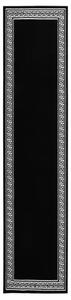 Gångmatta svart BCF med motivbård 60x400 cm
