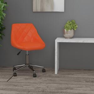 Snurrbar kontorsstol orange konstläder