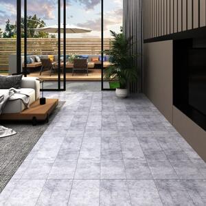 Ej självhäftande PVC-golvplankor 4,46 m² 3 mm cementgrå