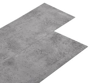 Självhäftande PVC-golvplankor 5,21 m² 2 mm cement, brun