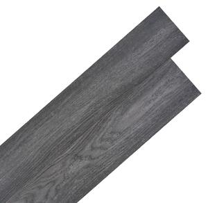 Självhäftande PVC-golvplankor 5,21 m² 2 mm svart och vit