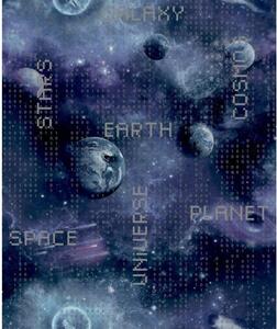 Noordwand Good Vibes Tapet Galaxy Planets and Text svart och lila