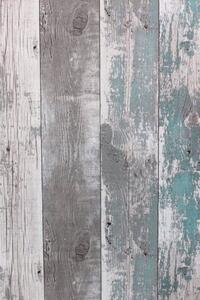 Noordwand Tophic Tapet Wooden Planks mörkgrå och blå