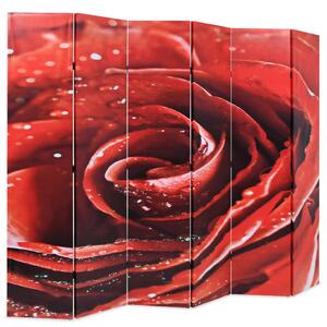 Vikbar rumsavdelare ros 228x170 cm röd