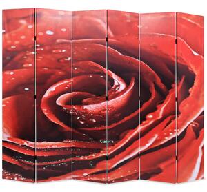 Vikbar rumsavdelare ros 228x170 cm röd