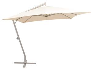 Hängande parasoll 300x300 cm sand aluminiumstång