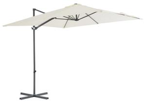 Frihängande parasoll med stålstång sand 250x250 cm