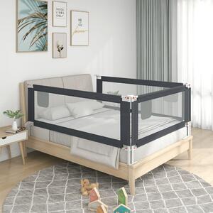 Sängskena för barn mörkgrå 180x25 cm tyg