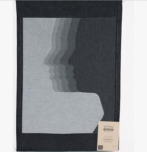 Handduk sha-dows 35x50 cm, svart/grå