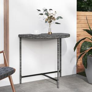 Trädgårdsbord grå 80x50x75 cm konstrotting