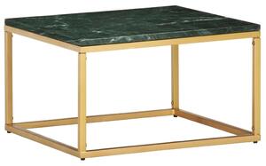 Soffbord grön 60x60x35 cm äkta sten med marmorstruktur