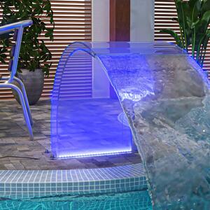 Poolfontän med RGB LED akryl 50 cm