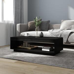 Soffbord svart 110x50x33,5 cm massiv furu