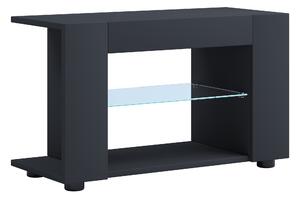 VCM NORDIC Plexalo L TV-bord, w. 1 glashylla - svart trä