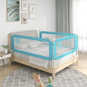 Sängskena för barn blå 100x25 cm tyg