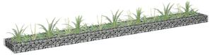 Planteringsgabion upphöjd galvaniserat stål 270x30x10 cm