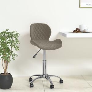Snurrbar kontorsstol ljusgrå sammet