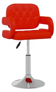 Snurrbar matstol röd konstläder