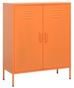 Förvaringsskåp orange 80x35x101,5 cm stål