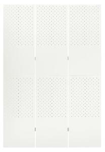 Rumsavdelare 3 paneler vit 120x180 cm stål