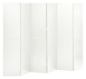 Rumsavdelare 6 paneler vit 240x180 cm stål
