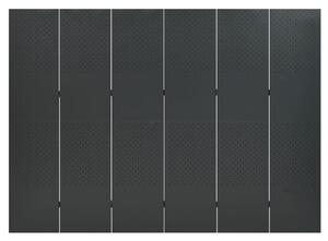 Rumsavdelare 6 paneler antracit 240x180 cm stål