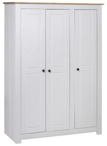 Garderob 3 dörrar vit 118x50x171,5 cm furu