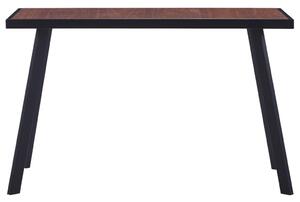Matbord mörkt trä och svart 120x60x75 cm MDF