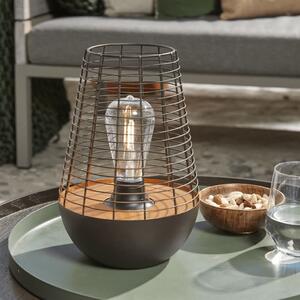 Luxform Bordslampa för trädgården LED Chelsea koppar och brun