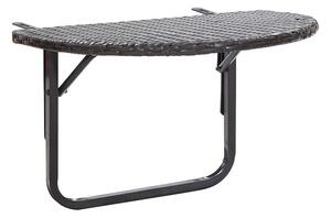 Balkongbord brun 60x60x40 cm konstrotting - Brun