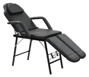 Bärbar behandlingsstol konstläder 185x78x76 cm svart - Svart
