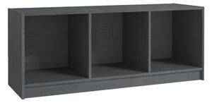TV-bänk grå 104x33x41 cm massiv furu - Grå