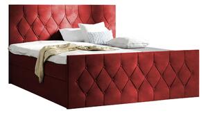 Sängpaket Kontinentalsäng Kanwer 200x200 cm med Förvaring - Röd