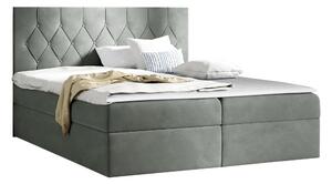 Sängpaket Kontinentalsäng Kanwar 120x200 cm med Förvaring - Grå