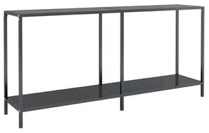 Konsolbord svart 160x35x75 cm härdat glas