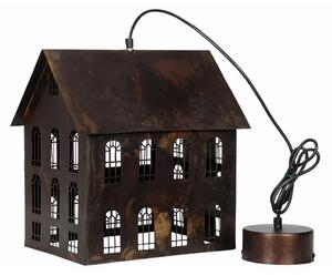 Taklampa Hus Antik Brun, large