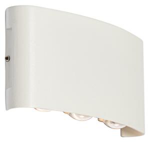Utomhusvägglampa vit inkl LED 6-ljus IP54 - Silly