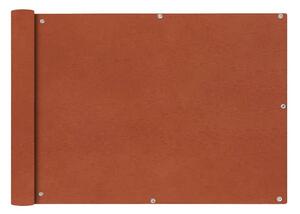 Balkongskärm oxfordtyg 75x400 cm terrakotta - Röd