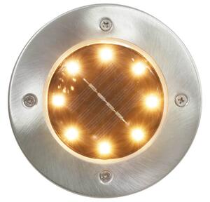 Marklampor soldrivna 8 st LED varmvit - Vit