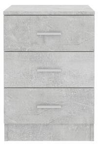 Sängbord betonggrå 38x35x56 cm spånskiva - Grå