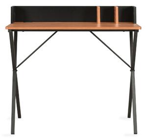 Skrivbord svart och brun 80x50x84 cm - Svart