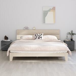 Sängbord 2 st mörkgrå 40x35x44,5 cm massiv furu