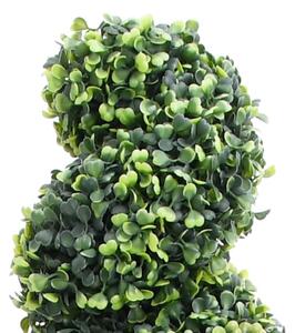 Konstväxt buxbomar spiral med kruka 59 cm grön