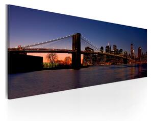 Tavla Brooklyn Bridge panorama 135x45 - Artgeist sp. z o. o