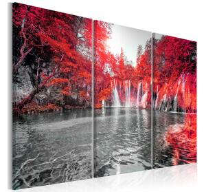 Tavla Waterfalls Of Ruby Forest 90x60 - Artgeist sp. z o. o