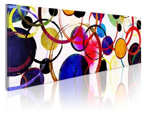Tavla Rainbow Circles 150x50 - Artgeist sp. z o. o