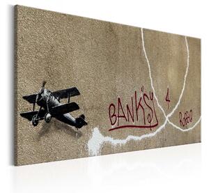 Tavla Love Plane by Banksy 120x80 - Artgeist sp. z o. o